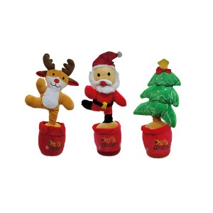 크리스마스 말하는 산타 춤추는 말따라하는 움직이는 장난감 인형